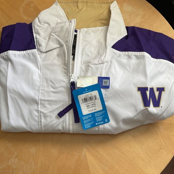 NEW Univ. of Washington Huskies Columbia Pullover Water/Wind Resistant Men's 2XL - Picture 5 of 9